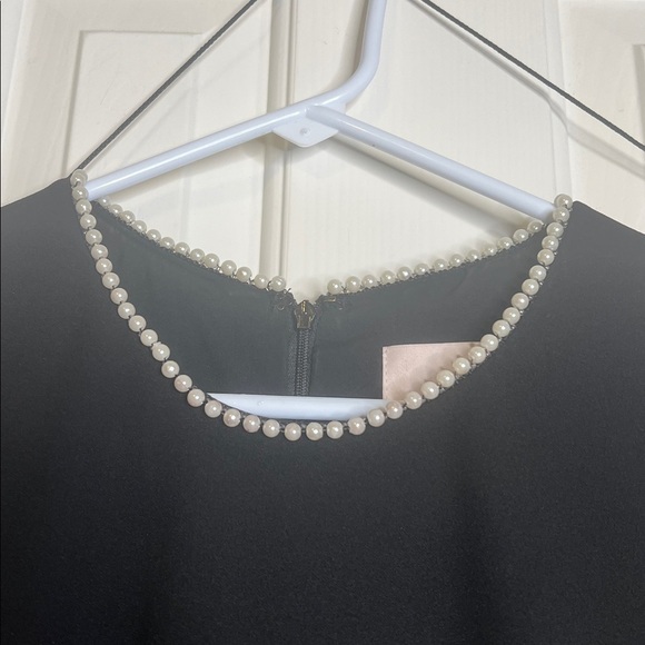 Gal Meets Glam Victoria Pearl-Trim Fit & Flare Dress size 10 - Picture 6 of 10